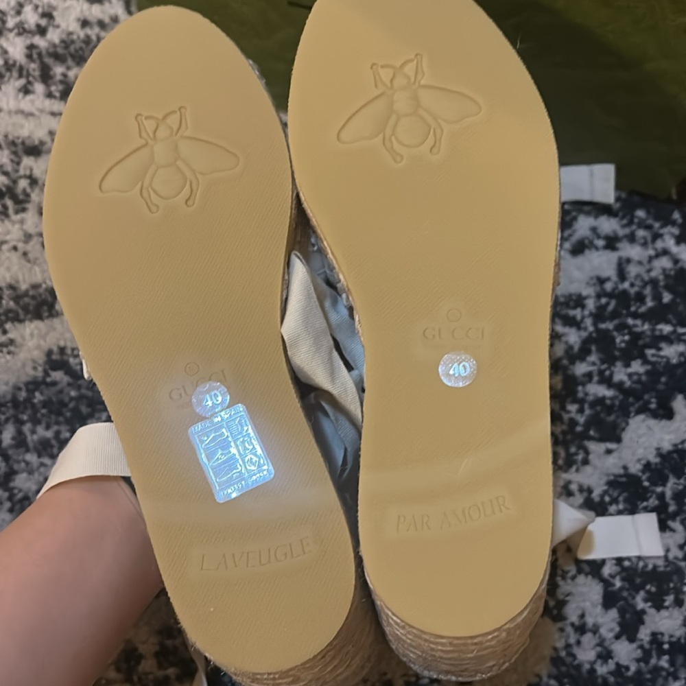Gucci Interlocking G One Strap Sandal Espadrille - Picture 4 of 7